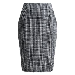 2025 Autumn and Winter Women's Plaid Hip Skirt Zipper Slim Wool Blend Fashion Office Pencil Skirts Midi Skirt