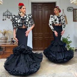 Spanish Black Mermaid Formal Skirt for Women High Waist Ruffled Long Evening Party Skirts 2 Options Tiered Maxi Skirt Custom