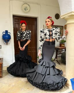 Spanish Black Mermaid Formal Skirt for Women High Waist Ruffled Long Evening Party Skirts 2 Options Tiered Maxi Skirt Custom