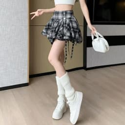 Sexy Plaid Pleated Mini Skirts For Women Y2k Casual Simple Korean Fashion Preppy Style Vintage Chic High Waist Faldas Hotsweet