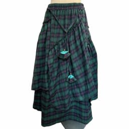 Women'S Vintage Checked Long Skirt Retro High Waist Maxi Tartan Skirt 2024 Spring Autumn Fashion Asymmetrical Flared Skirts
