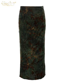 Clacive Fashion Loose Print Women's Skirt 2025 Vintage High Waist Midi Skirts Ladies Elegant Classic Skirt Female Clothing