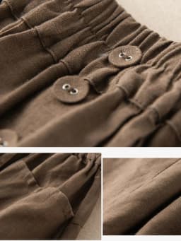 Women's Skirt Cotton Linen Casual Straight Skirts Woman Fashion 2026 Summer Loose Solid Color Button Long Skirts for Women