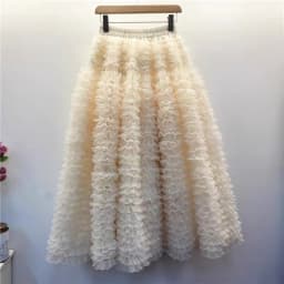 Anti-Aging Tulle Skirt Fashionable Women's Sweet Heavy-Layered Cake Skirt Fluffy Skirt Super Fairy Princess Skirt Semi-Long S...