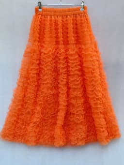 Anti-Aging Tulle Skirt Fashionable Women's Sweet Heavy-Layered Cake Skirt Fluffy Skirt Super Fairy Princess Skirt Semi-Long S...