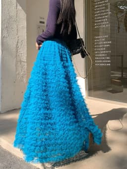 Anti-Aging Tulle Skirt Fashionable Women's Sweet Heavy-Layered Cake Skirt Fluffy Skirt Super Fairy Princess Skirt Semi-Long S...