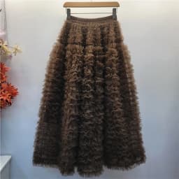 Anti-Aging Tulle Skirt Fashionable Women's Sweet Heavy-Layered Cake Skirt Fluffy Skirt Super Fairy Princess Skirt Semi-Long S...