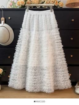 Anti-Aging Tulle Skirt Fashionable Women's Sweet Heavy-Layered Cake Skirt Fluffy Skirt Super Fairy Princess Skirt Semi-Long S...