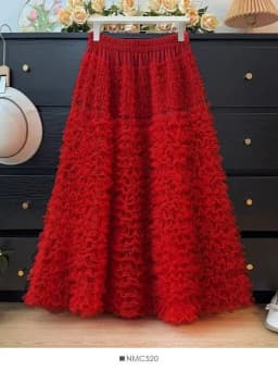 Anti-Aging Tulle Skirt Fashionable Women's Sweet Heavy-Layered Cake Skirt Fluffy Skirt Super Fairy Princess Skirt Semi-Long S...
