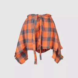 Fashion Tassel Hip Hop Irregular Men and Women Fake Shirt Hem Spring Autumn False Shirt Skirt Half-body Plaid Skirts Womens Saia
