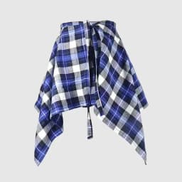 Fashion Tassel Hip Hop Irregular Men and Women Fake Shirt Hem Spring Autumn False Shirt Skirt Half-body Plaid Skirts Womens Saia