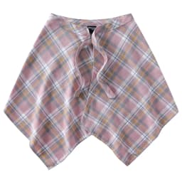 Fashion Tassel Hip Hop Irregular Men and Women Fake Shirt Hem Spring Autumn False Shirt Skirt Half-body Plaid Skirts Womens Saia