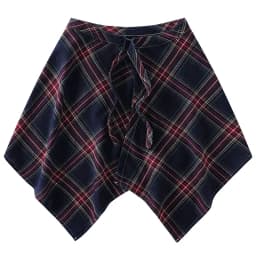 Fashion Tassel Hip Hop Irregular Men and Women Fake Shirt Hem Spring Autumn False Shirt Skirt Half-body Plaid Skirts Womens Saia