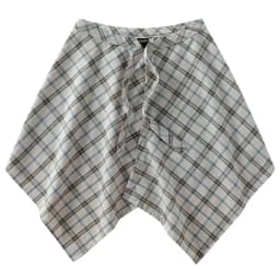 Fashion Tassel Hip Hop Irregular Men and Women Fake Shirt Hem Spring Autumn False Shirt Skirt Half-body Plaid Skirts Womens Saia