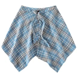 Fashion Tassel Hip Hop Irregular Men and Women Fake Shirt Hem Spring Autumn False Shirt Skirt Half-body Plaid Skirts Womens Saia