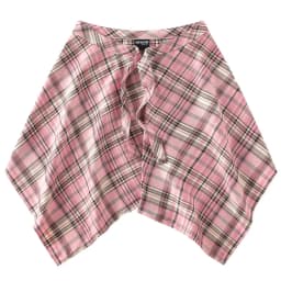 Fashion Tassel Hip Hop Irregular Men and Women Fake Shirt Hem Spring Autumn False Shirt Skirt Half-body Plaid Skirts Womens Saia