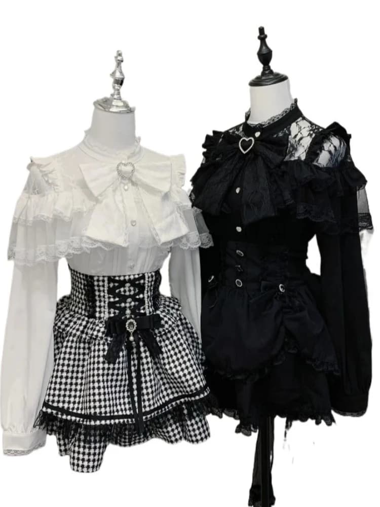 2026 Japanese Lolita Plaid Skirt for Women Sweet Harajuku Jupe High Waist Bow Cute Saia Beading Bandage A-line Mini Skirts