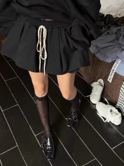 Dynamic Drawstring Elastic Waist Half-length A-line Skirt Women's Fashionable Slimming Autumn New Arrival Commute Suitable