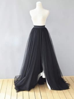 Maxi Split Floor Length Tulle Skirt,Elegant,Wedding Photo Shoot Evening Dating Tulle Skirt,Bridesmaid Dresses