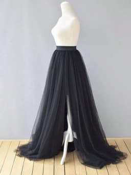 Maxi Split Floor Length Tulle Skirt,Elegant,Wedding Photo Shoot Evening Dating Tulle Skirt,Bridesmaid Dresses