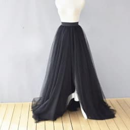 Maxi Split Floor Length Tulle Skirt,Elegant,Wedding Photo Shoot Evening Dating Tulle Skirt,Bridesmaid Dresses