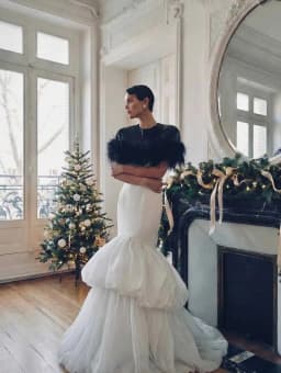 Fashion Mermaid Skirt Layered Zipper Long Skirts Women Custom Made White Skirt Party Wedding