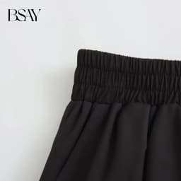 BSAY Women's Fashion Spring New Black Wide Pleated Swing Vintage Chic Female High Waist Elegant A-line Long Skirt Mujer