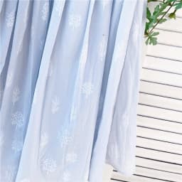 Cotton Linen Blue Midi Pleated Skirt, Fashion Print Skirts For Woman 2026 Summer