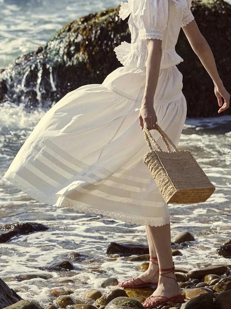 Boho Inspired white skirt women cotton midi skirt spring summer skirt streetwear cotton elegant long skirts for women