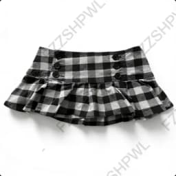 Black and white checkered slim short skirt retro and casual street style high street fashion sweet and cool aesthetic hot girl
