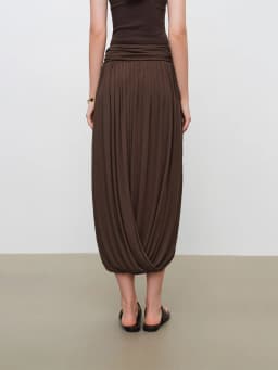 ZIQIAO 2026 Summer New Women‘s Bubble Hem Asymmetric Midi Skirt, Voluminous Knit Bubble Skirt for Coquette & Y2K Street Style