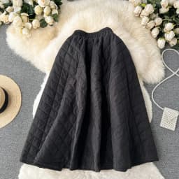 Korean Style Skirts Autumn High Waist Elastic Jupe A-line Black Mujer Faldas Long Bust Skirt Casual Women Clothes Dropshipping