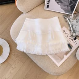 Sweet Lace Ruffle Mini Skirt Women Summer High Waist Patchwork Pleated Skirts Y2K Female Korean Fashion Preppy A Line Skirts