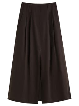 FSLE Vacation Style 2025 Summer Women Lounge Lyocell Skirt Oversized Silhouette Resort Ready Fluid Drape Skirt No Belt 25FS12476