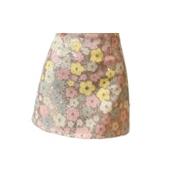 Limiguyue Summer Four Color Flower Sequin Skirt Women High Waist A-Line Mini Skirts Female Luxury Cute All Match Clothes Z161