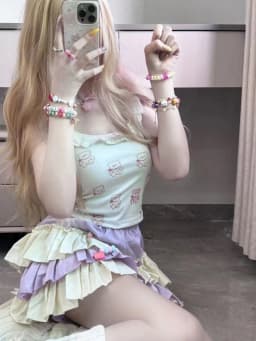 Y2k Aesthetic Contrast Color Women Skirts Harajuku Ball Gown High Waist Ruffled Mini Skirt 2026 Summer Grunge Sweet Cake Faldas