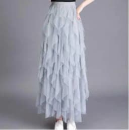 Fashion Tutu Tulle Skirt Women Long Maxi Skirt 2022 Spring Summer Korean Black Pink High Waist Pleated Skirt Female