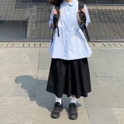 Retro Hong Kong Style Workwear Midi Skirt Women plus Size Elastic Waist A-Line Pure Color Japanese Style Cotton 100%