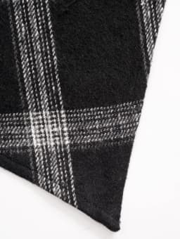 Dressfo Womens Asymmetic Hem Plaid Skirt Buckle Strap Detail Casual Midi A Line Dress Black Skirts 2024 New