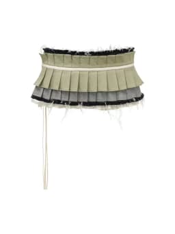 Denim Patchwork Drawstring Waistband Skirt Girls Streetwear Y2K Skirt for Women 2025 Autumn New Fashion Versatile Short Skirts