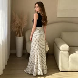 Mermaid Skirts Women Long Skirt Ruffles Hem High Waist Stretch Folds Floor Length A Line Female Spring Summer 2026 Streetwear