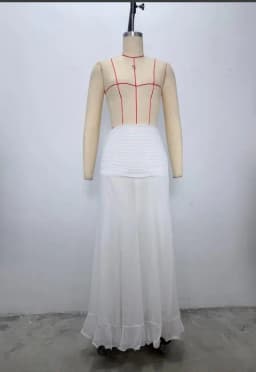 Mermaid Skirts Women Long Skirt Ruffles Hem High Waist Stretch Folds Floor Length A Line Female Spring Summer 2026 Streetwear