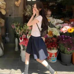 Bla Japanese Sle Midi Skirt Women's Spring 2026 New Korean Retro Small Size Versatile Mid-Length Slimming f Skirt
