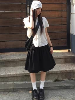 Bla Japanese Sle Midi Skirt Women's Spring 2026 New Korean Retro Small Size Versatile Mid-Length Slimming f Skirt