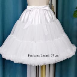 Vintage Style Lolita Petticoat with Floral Details Layered Crinoline Bustle Skirt for Wedding Dresses, Cosplay Tutu Undergarment