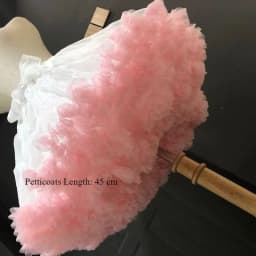 Vintage Style Lolita Petticoat with Floral Details Layered Crinoline Bustle Skirt for Wedding Dresses, Cosplay Tutu Undergarment
