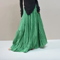Womens High Waisted Flowy Maxi Skirt Crinkled Cotton Linen A-Line Pleated Beach Long Skirt Bohemian Style for Spring Summer K444