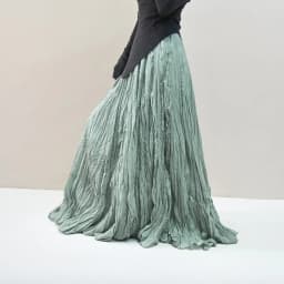 Womens High Waisted Flowy Maxi Skirt Crinkled Cotton Linen A-Line Pleated Beach Long Skirt Bohemian Style for Spring Summer K444