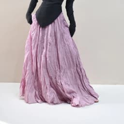 Womens High Waisted Flowy Maxi Skirt Crinkled Cotton Linen A-Line Pleated Beach Long Skirt Bohemian Style for Spring Summer K444