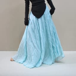 Womens High Waisted Flowy Maxi Skirt Crinkled Cotton Linen A-Line Pleated Beach Long Skirt Bohemian Style for Spring Summer K444